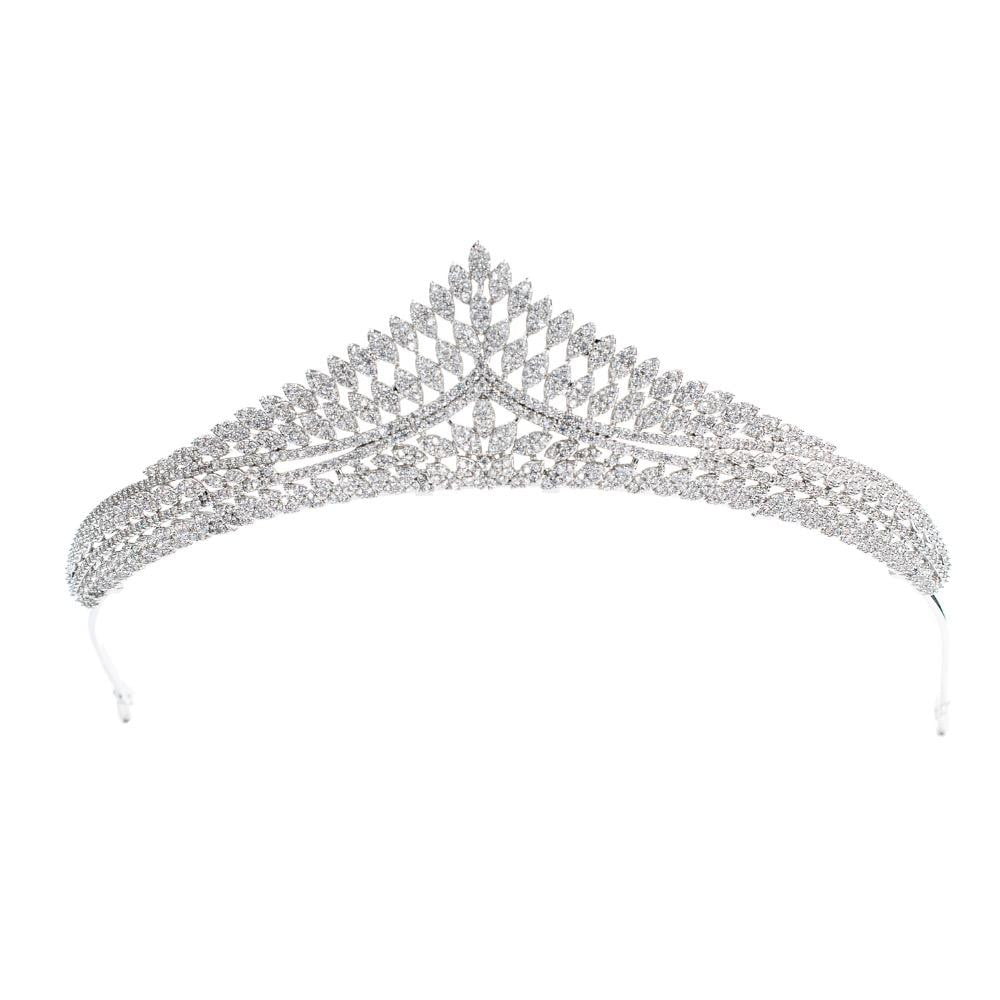 Cubic zircon wedding bridal tiara diadem hair jewelry CH10144 - sepbridals