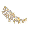 Copricapo nuziale FA5027 della forcella dei cristalli lunghi del Rhinestone di cerimonia nuziale del pettine del fiore - OBIETTIVO