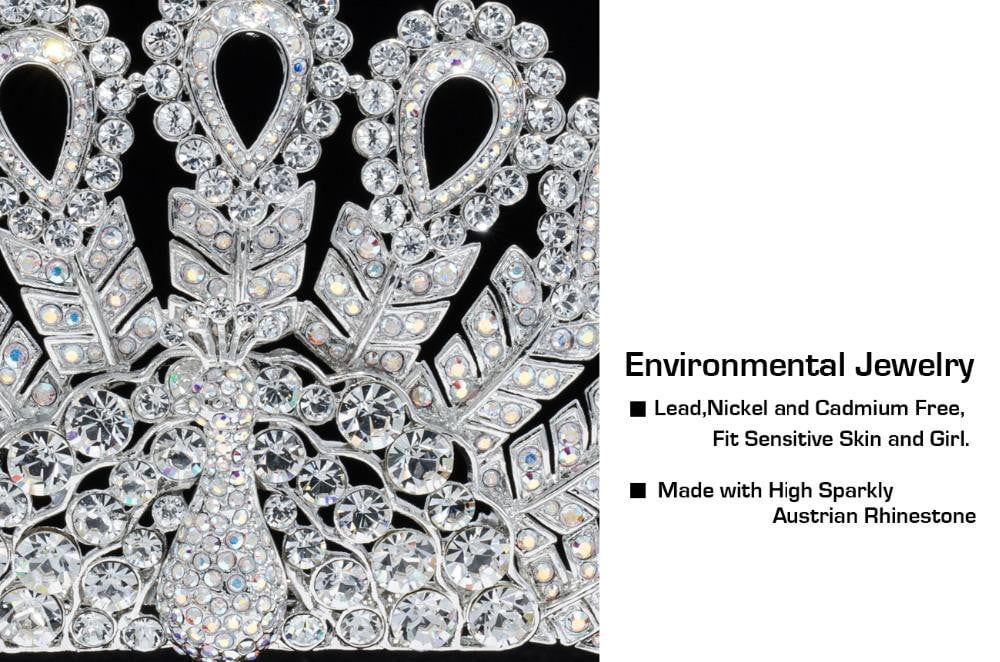 Cubic crystals wedding  bridal royal tiara diadem crown SH8557 - sepbridals