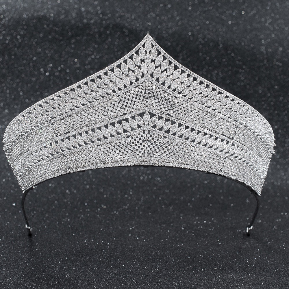 Cubic zircon wedding bridal tiara diadem hair jewelry CH10224 - sepbridals