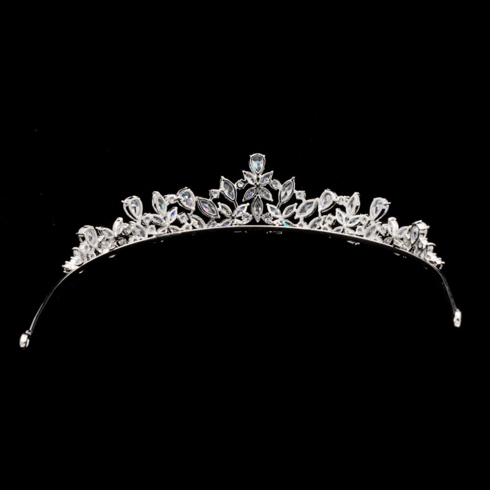 Cubic zircon wedding bridal tiara diadem hair jewelry HG0056 - sepbridals