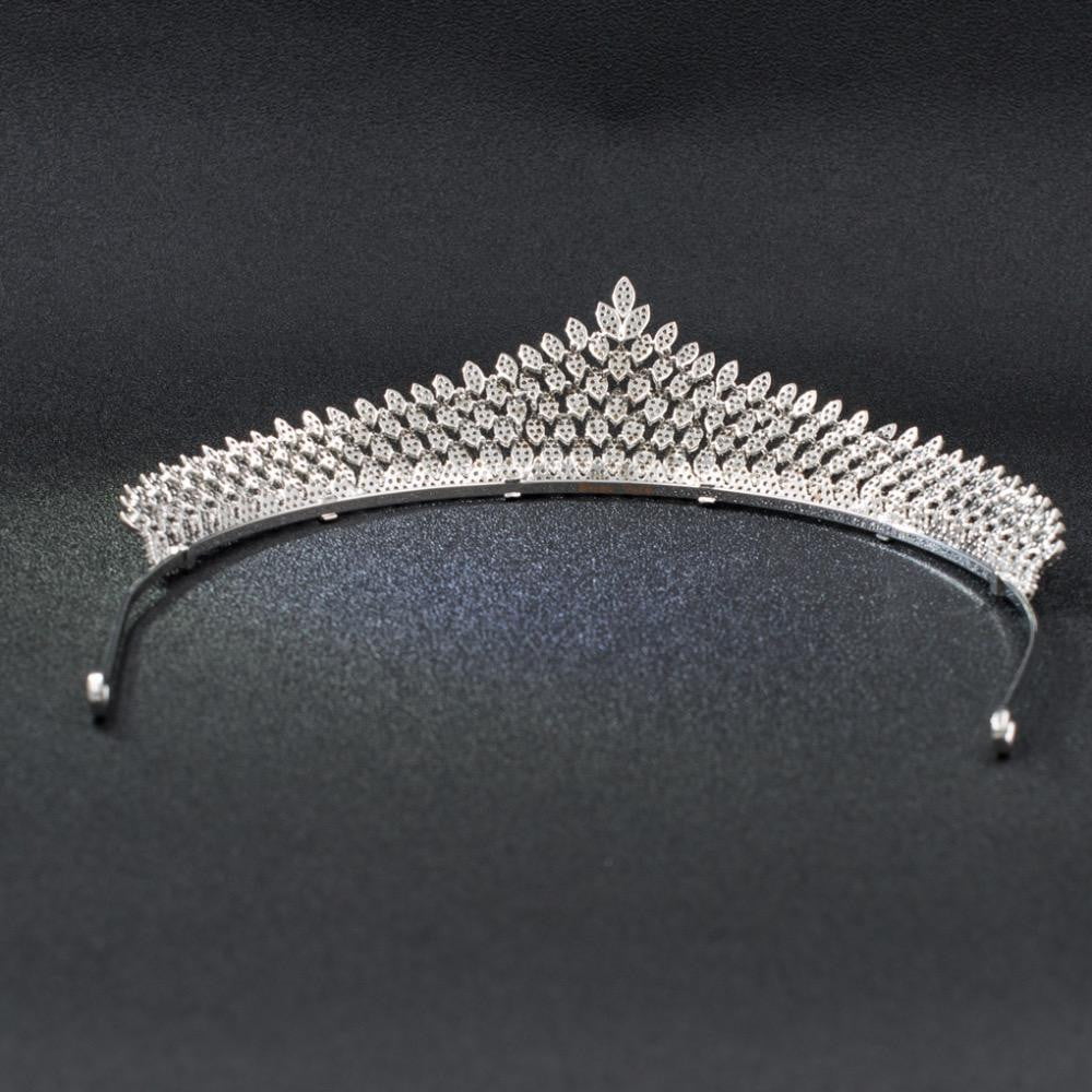 Cubic zirconia wedding bridal tiara diadem hair jewelry S90018T1 - sepbridals