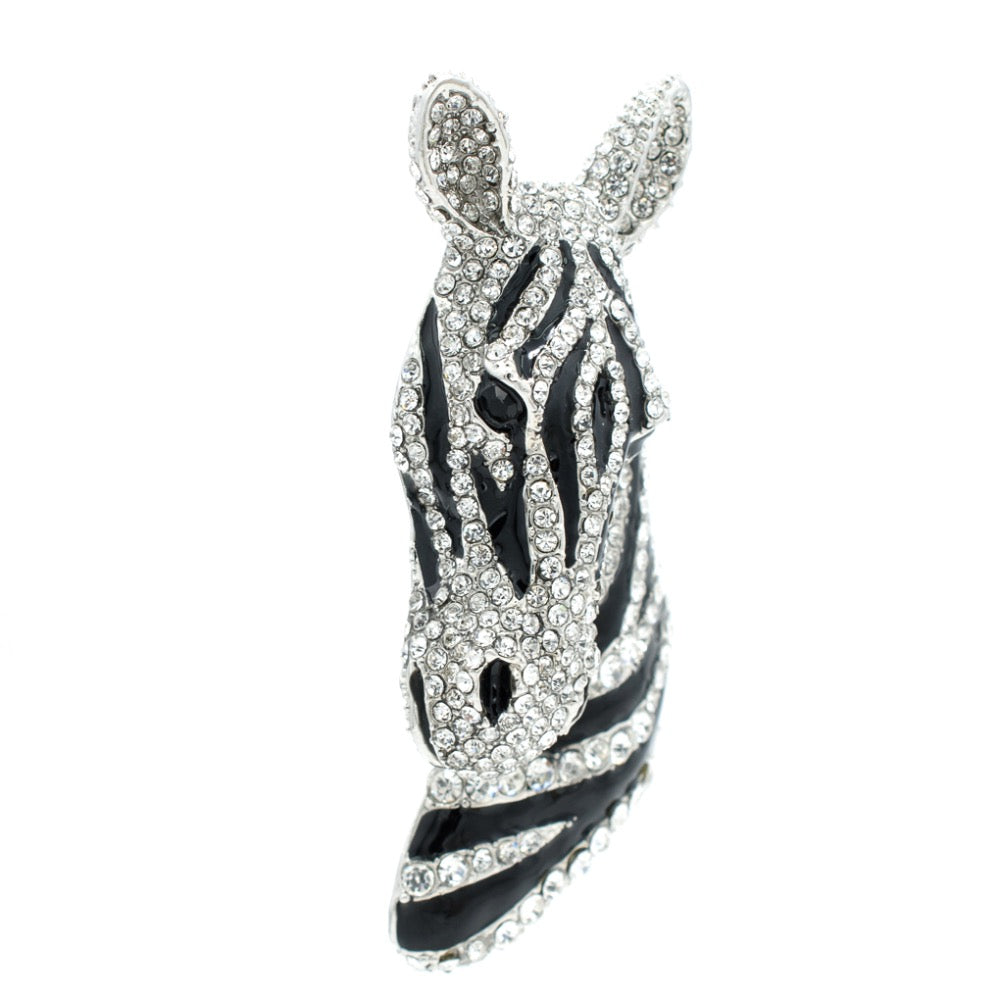 Rhinestone Crystals Zebra Head Brooch Pins  FA5065 - sepbridals