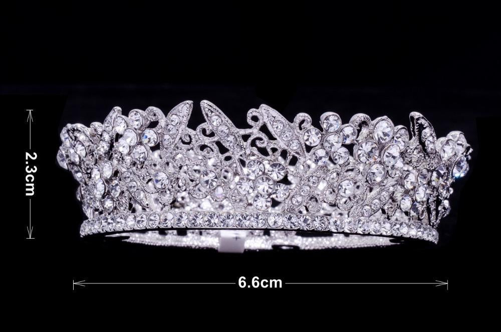 Cubic crystals wedding  bridal royal tiara diadem crown JHA3205B - sepbridals