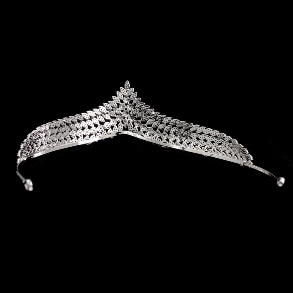 Cubic zircon wedding bridal tiara diadem hair jewelry S16238 - sepbridals