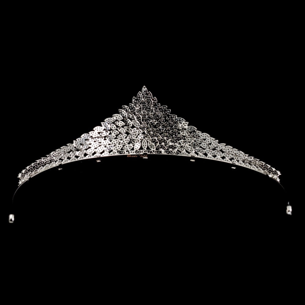 Cubic zircon wedding  bridal royal tiara diadem crown S16237 - sepbridals