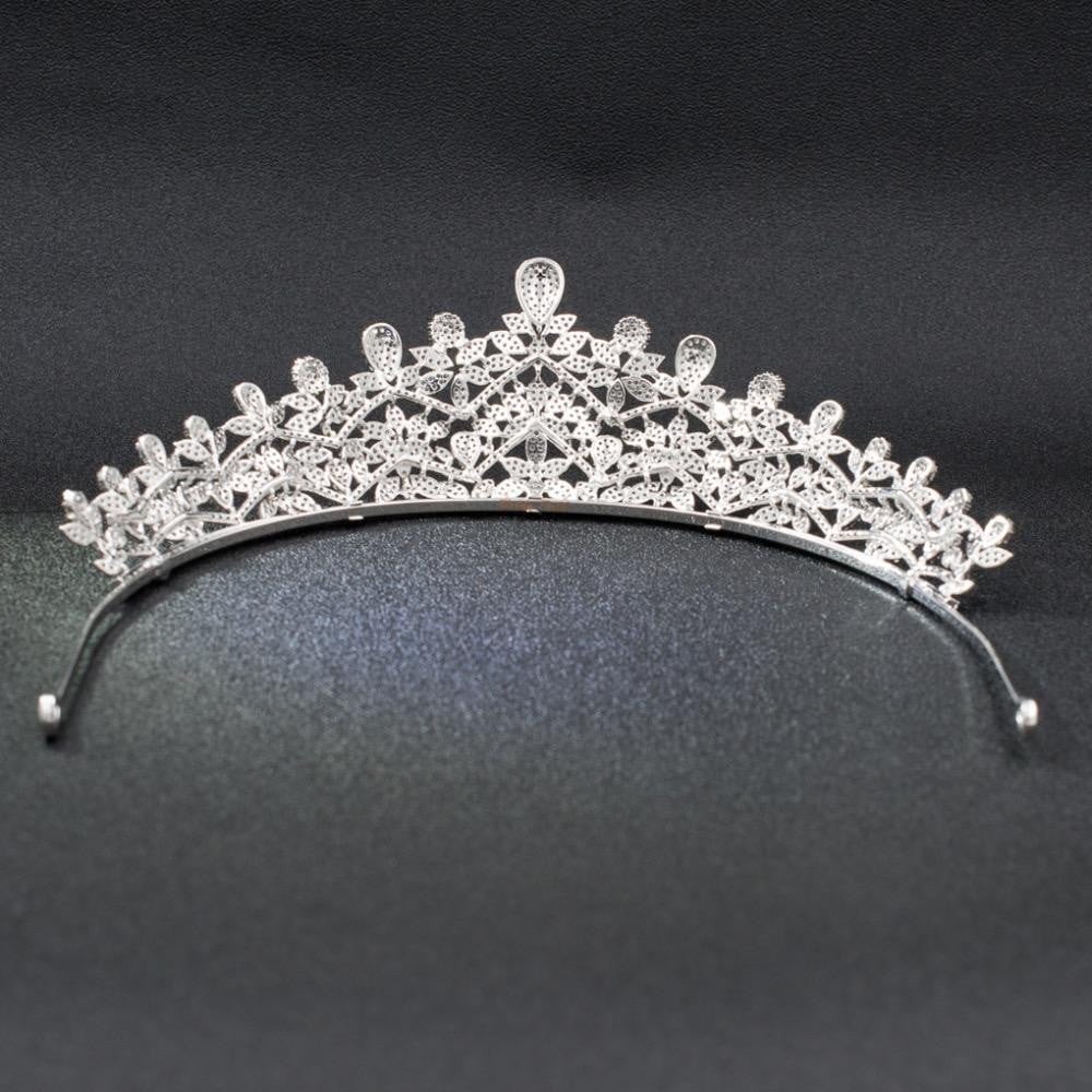 Cubic zirconia wedding  bridal royal tiara diadem crown S00015 - sepbridals