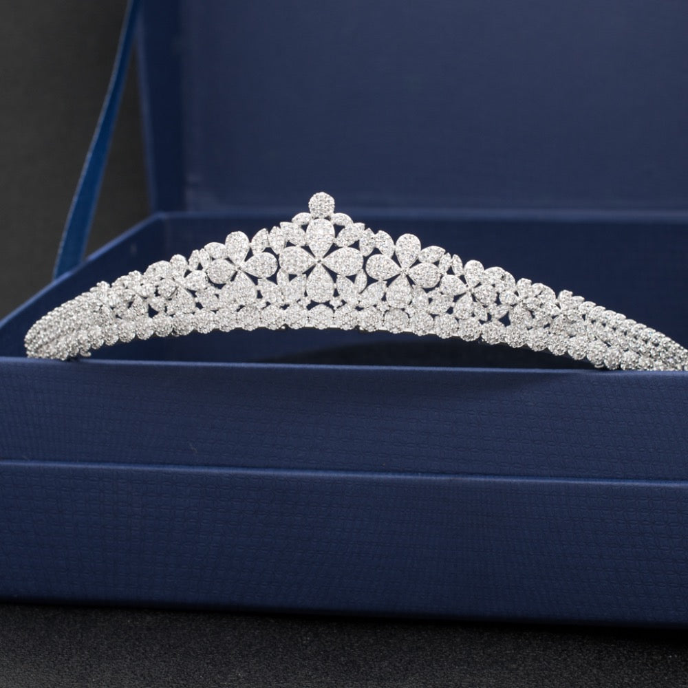 Cubic zircon wedding bridal tiara diadem hair jewelry CH10105 - sepbridals