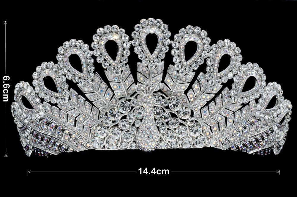 Cubic crystals wedding  bridal royal tiara diadem crown SH8557 - sepbridals