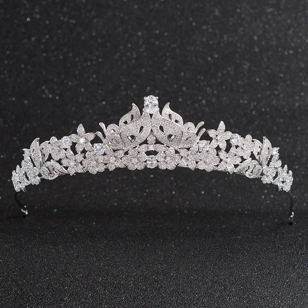 Cubic zirconia wedding  bridal royal tiara diadem crown CH10209 - sepbridals