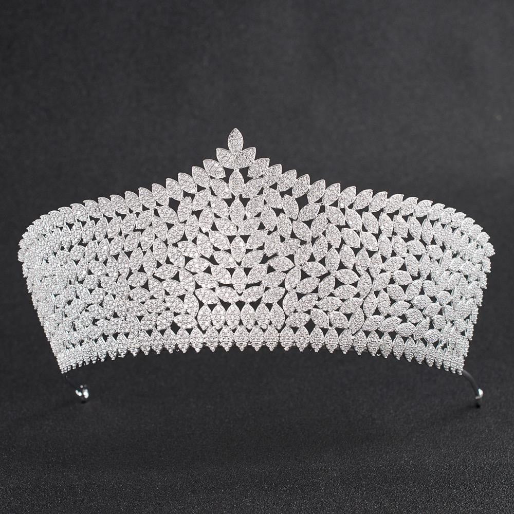 Cubic zirconia wedding bridal tiara diadem hair jewelry CH10034 - sepbridals
