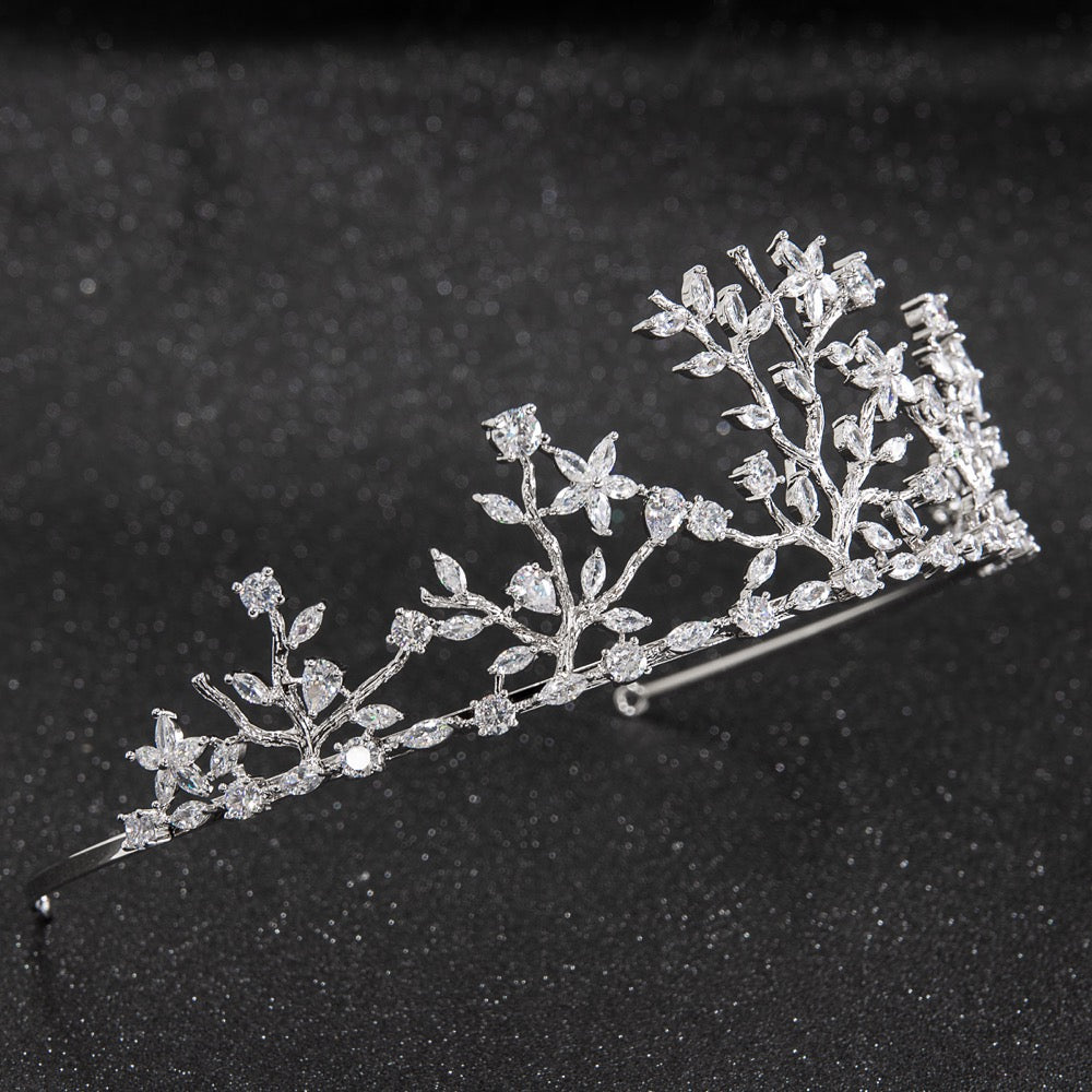 Cubic zircon wedding  bridal royal tiara diadem crown CH10254 - sepbridals