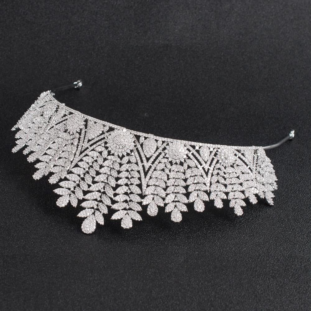 Cubic Zirconia Wedding Bridal Tiara Diadem Hair Jewelry CH10128 - sepbridals