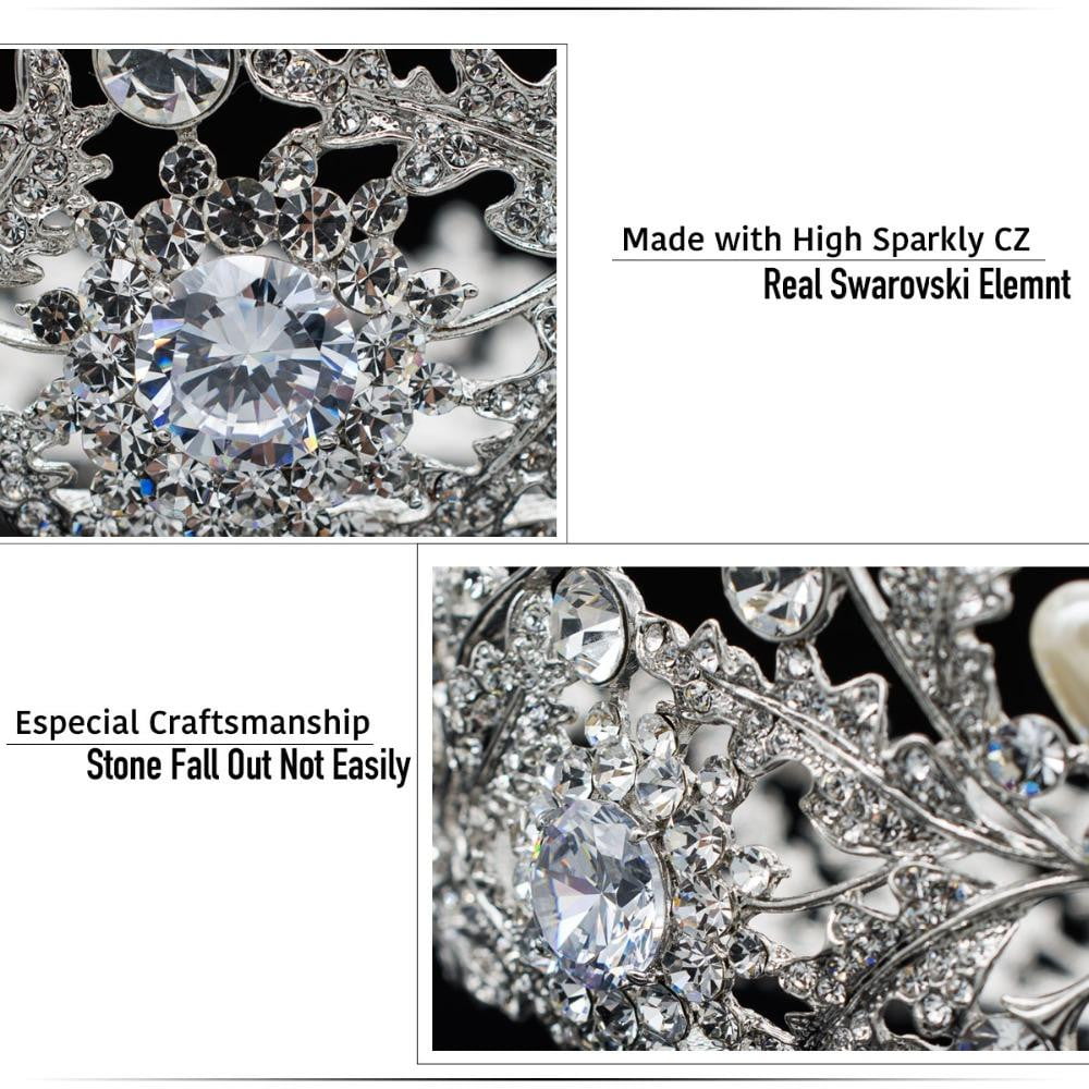 Austrian Crystal CZ Royal Wedding Bridal Full Round Tiara Crown SHA8720 - sepbridals