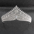 Großes Hochzeitstiara mit kubischem Zirkon, königliche Brautdiademkrone CH10239