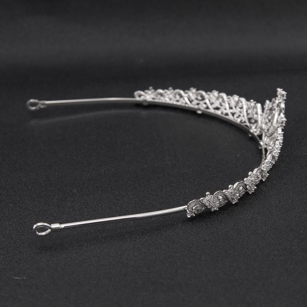 Cubic zircon wedding bridal tiara diadem hair jewelry CH10047 - sepbridals