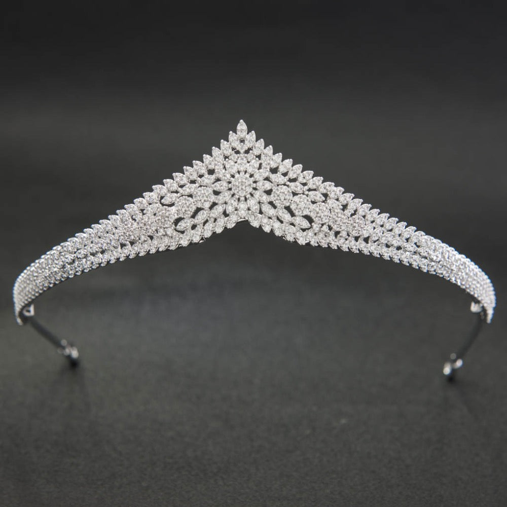 Cubic zircon wedding bridal tiara diadem hair jewelry CH10213 - sepbridals