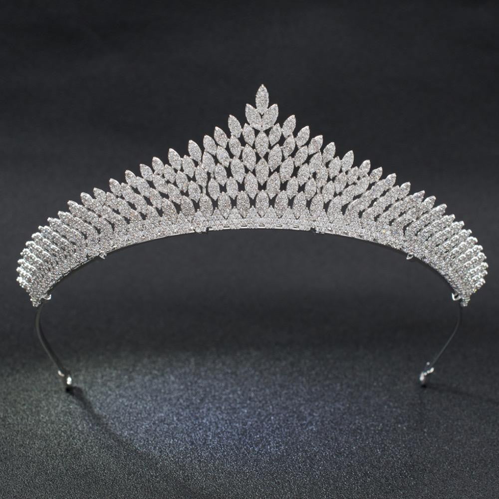 Cubic zirconia wedding bridal tiara diadem hair jewelry S90018T1 - sepbridals