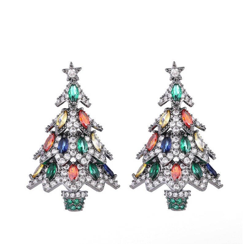 6 paires Boucles d'oreilles arbre de Noël, Mode en ligne