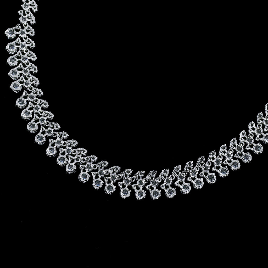 Cubic zirconia bride wedding necklace earring set top quality  CN10286 - sepbridals