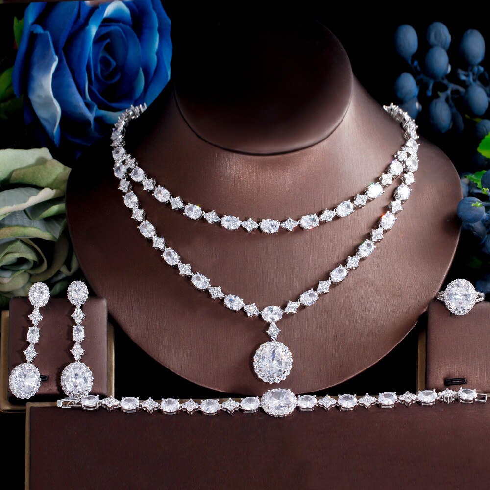Luxury Arabic Bridal Heavy Bridal Jewellery Set With Cubic Zirconia  Crystals Necklace, Earrings, Bracelet, And Ring Perfect For Weddings And  Parties Set CL2335 From Middle East Dubai From Allloves, $98.72 | DHgate.Com