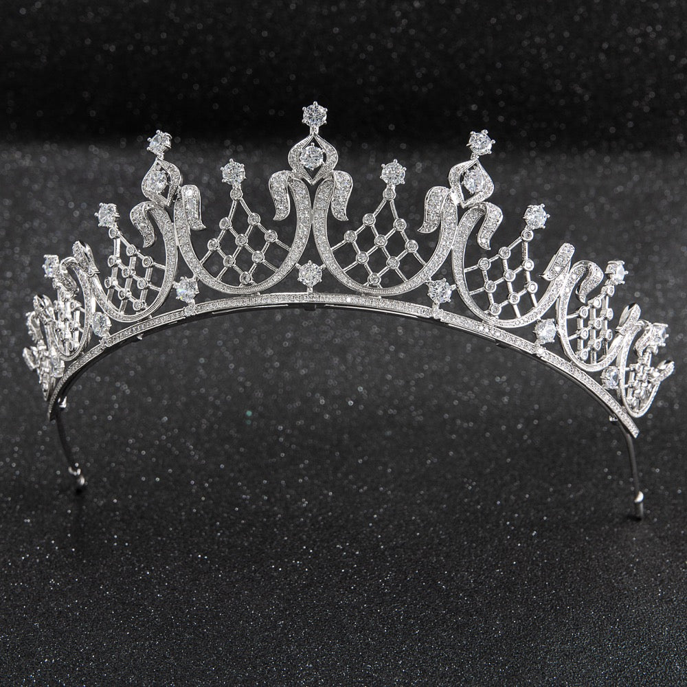 Cubic zircon wedding  bridal royal tiara diadem crown CH10252 - sepbridals