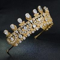 Classic Cubic Zirconia Big Royal Wedding Bridal Tiara Crown HG1162 - sepbridals